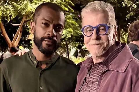 paolanarealtrans twitter - Samuel de Assis e Miguel Falabella em cena de 'Três Graças'